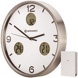 Часы настенные Bresser MyTime io NX Thermo/Hygro, 30 см, белые Часы настенные Bresser MyTime io NX Thermo/Hygro, 30 см, белые