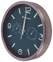 Часы настенные Bresser MyTime ND DCF Thermo/Hygro, 25 см, бирюзовые Часы настенные Bresser MyTime ND DCF Thermo/Hygro, 25 см, бирюзовые