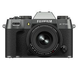 Fujifilm X-T50 Kit XF 16-50mm f/2.8-4.8, угольно-серебристый беззеркальный фотоаппарат Fujifilm X-T50 Kit XF 16-50mm f/2.8-4.8, угольно-серебристый беззеркальный фотоаппарат