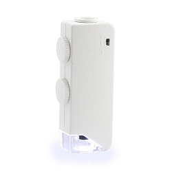 Мини-микроскоп 160х-200х, LED подсветка, футляр Мини-микроскоп 160х-200х, LED подсветка, футляр