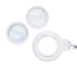 Лупа 8608D 3D/5D (3 дптр, 5 дптр, 150 мм) на струбцине с подсветкой LED Лупа 8608D 3D/5D (3 дптр, 5 дптр, 150 мм) на струбцине с подсветкой LED